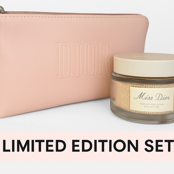 Dior Handbags - Dior Cosmetic Pouch & Miss Dior bath pearls – Limited Edition Set